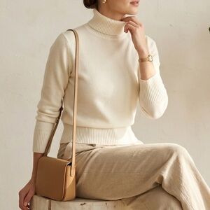 H&M Cream Turtleneck Sweater